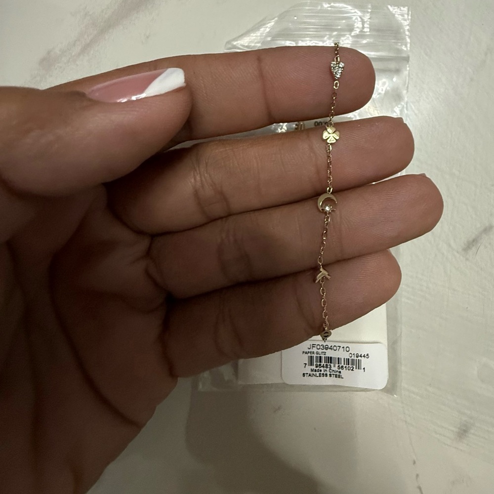 Fossil Gold Charm Bracelet